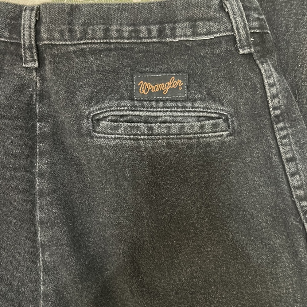 Pleated Wranglers Rodeo Vintage 31x36 High Rise Jeans Black EUC VTG 90s Western - Picture 6 of 7